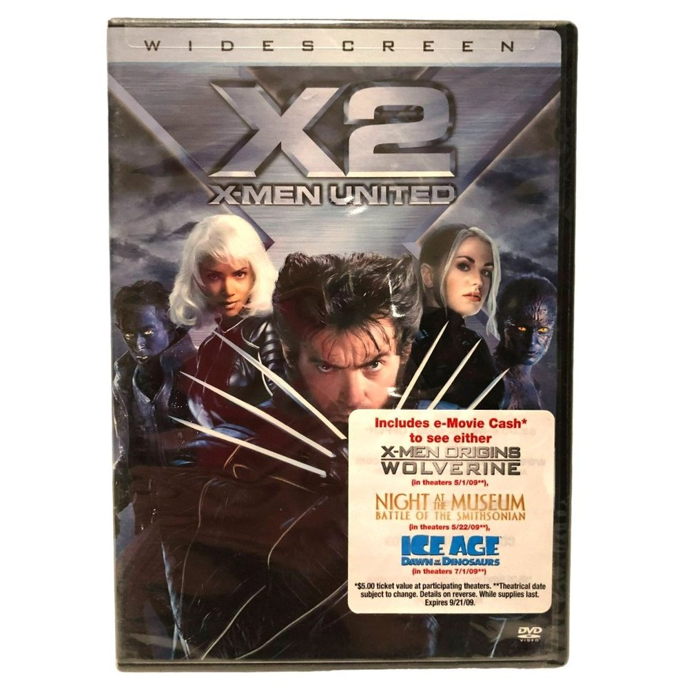 New X2 X Men DVD Wide Screen Movie Hugh Jackman Halle Berry Sealed